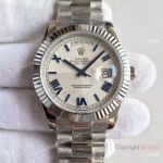 High Quality Copy Rolex Day-Date 41 MM Watch MingZhu Movement SS Roman White Face